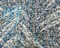 Blue-Multi Poly Floral Printed Satin Stripe Chiffon Woven Fabric By the Yard
